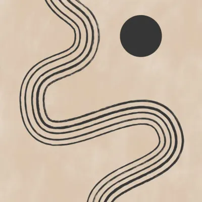 Flowing Lines Abstract, wall art by Elena Ristova
