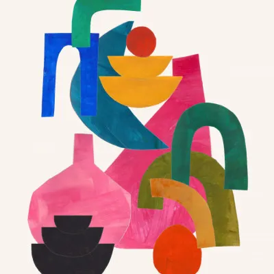 Colorful Abstract Shapes, wall art by Ejaaz Haniff