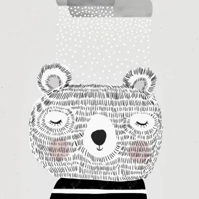 Dreamy Bear Clouds, wall art by Treechild