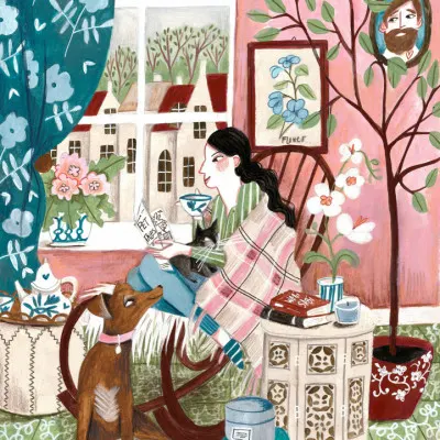 Love of reading, wall art by Caroline Bonne Müller