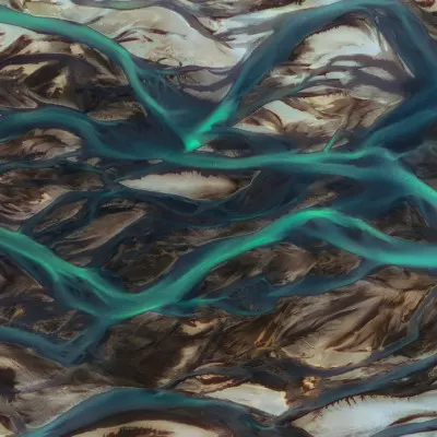 Turquoise Braided River, wall art by queverenislandia.es