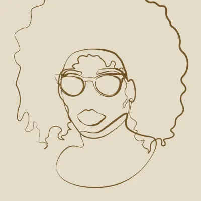 Woman face with glasses, wall art by NKTN