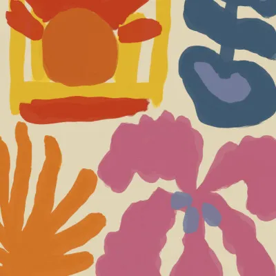 Vibrant Shapes, wall art by Treechild