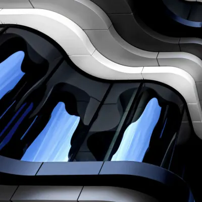 Wavy Building Reflections, wall art by Anita Martin AnnaPileaFotografie