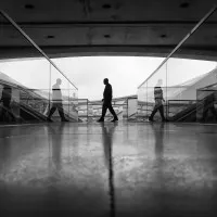 Solitary Walk Modern Architecture, wall art by Luis Sarmento