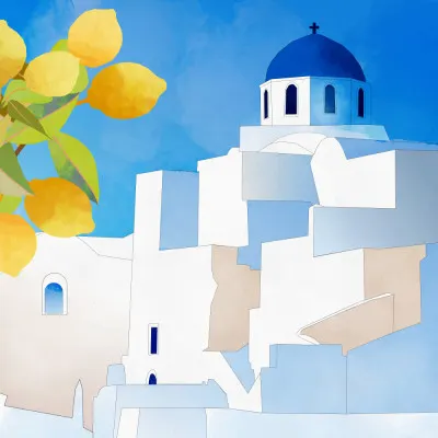 Santorini Neu, wall art by Ana Rut Bre
