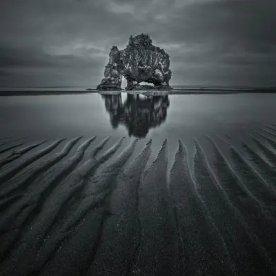 Majestic Sea Stack Reflection, wall art by David Guo