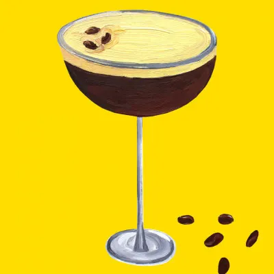 Bold Espresso Cocktail, wall art by Alice Straker