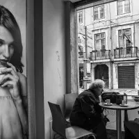 City Cafe Reflection, wall art by Luis Sarmento