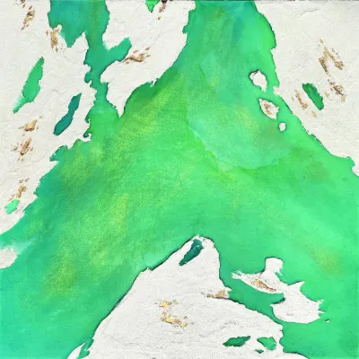 Shimmering Green Coast, wall art by Alyson Storms