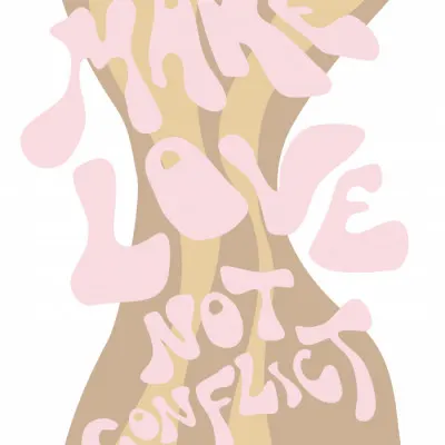 Make Love Not Conflict, wall art by Pictufy Studio II