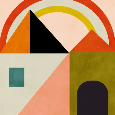 Playing Around Shapes, wall art by Ana Rut Bre