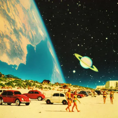 Galaxy Beach, wall art by Taudalpoi