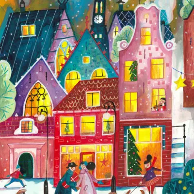 Christmas in Amsterdam, wall art by Caroline Bonne Müller