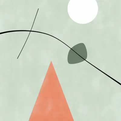 Soft Geometric Balance, wall art by Elena Ristova