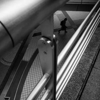 Urban Geometry Walk, wall art by Satoshi Hata