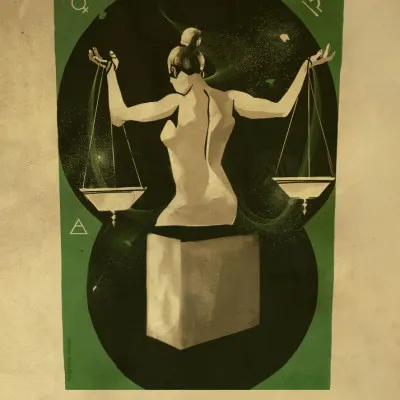 Celestial Libra Scales, wall art by Dion Gem