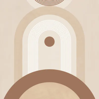 Warm Neutral Geometry, wall art by Elena Ristova