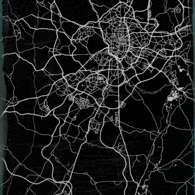 Madrid Map Spain, wall art by StudioSix