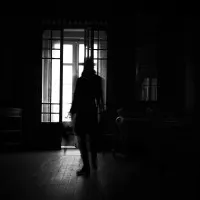 Mysterious Doorway Silhouette, wall art by Fernando Alves