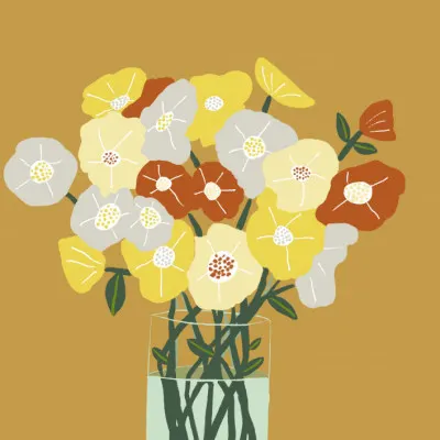 Warm Floral Bouquet, wall art by Sharyn Bursic