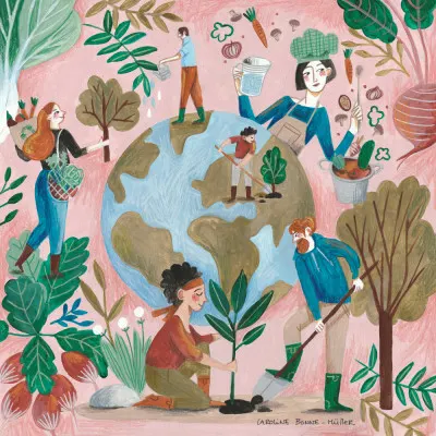 Earth day Save the Planet, wall art by Caroline Bonne Müller