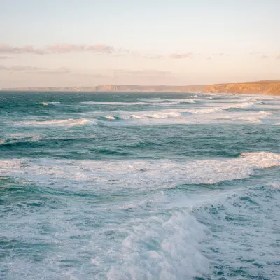 Praia Bordeira waves Portugal, wall art by Raisa Zwart