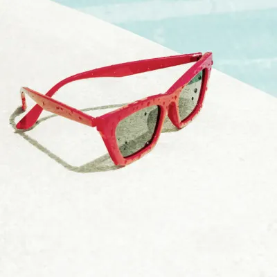 Red Poolside Sunglasses, wall art by Pictufy Studio III