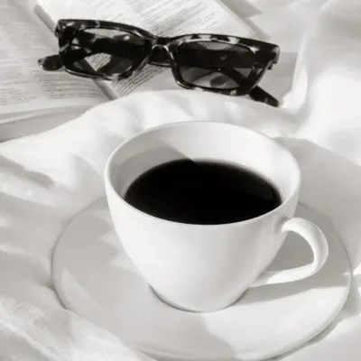 Morning Coffee and Reading, wall art by Pictufy Studio III