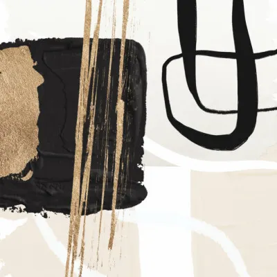Modern Gold Abstract, wall art by Sally Ann Moss