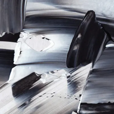 Monochrome Waves, wall art by uplusmestudio