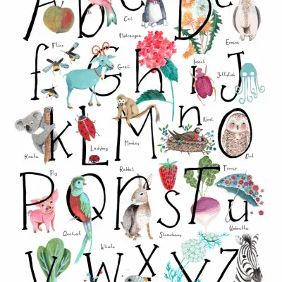 ABC illustration, wall art by Caroline Bonne Müller