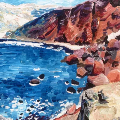 Vibrant Coastal Seascape, wall art by Pauline Wegman | Key and Sea Creative