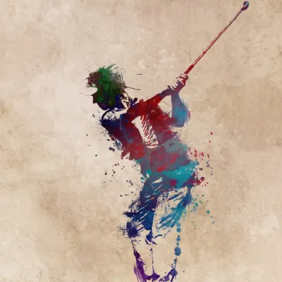 Vibrant Golf Swing, wall art by Justyna Jaszke