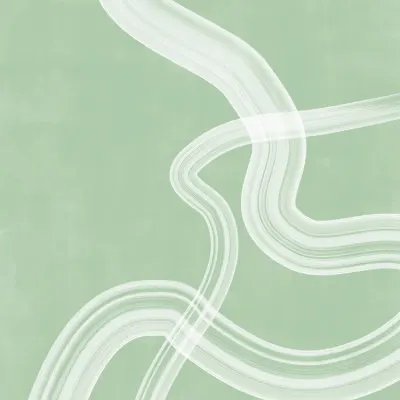 Abstract Sage Curves, wall art by Elena Ristova