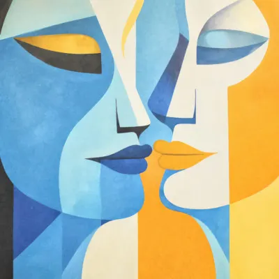 Abstract Loving Embrace, wall art by Andrea Haase