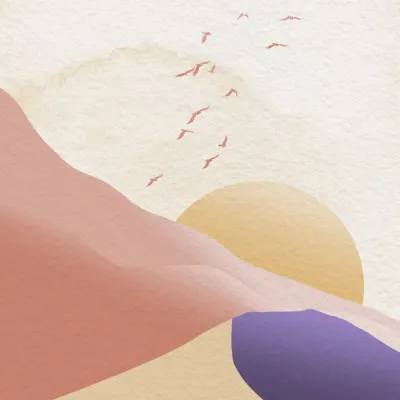Warm Desert Landscape, wall art by Fadil Roze