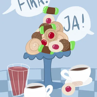 Swedish Fika Delight, wall art by Athene Fritsch