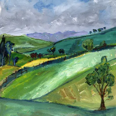 Rolling Green Hills, wall art by Sharyn Bursic