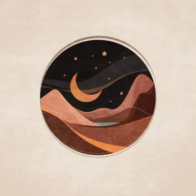Desert Nightscape, wall art by Emel Tunaboylu