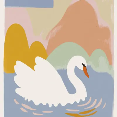 Swan's Dreamscape, wall art by Treechild