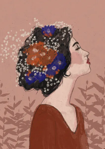 Blossoms in Profile, wall art by Treechild
