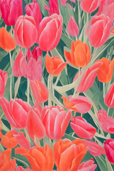 Tulip Symphony, wall art by Treechild