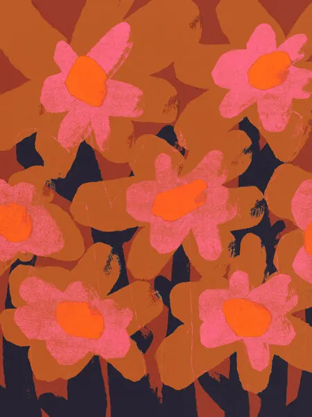 Vibrant Blooms, wall art by Treechild