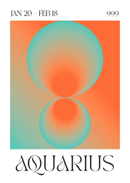 Modern Aquarius Gradient, wall art by Valeria Castillo