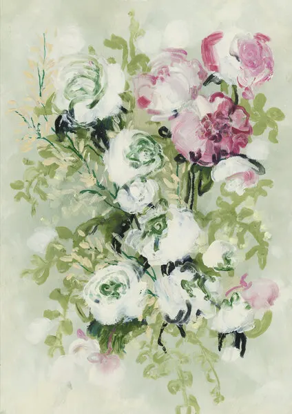 Pink And White Blooms, wall art by Rosana Laiz Blursbyai