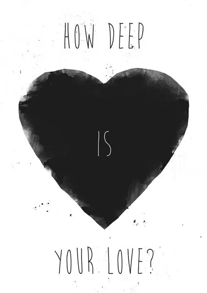 How Deep Is Your Love Heart, wall art by Balazs Solti