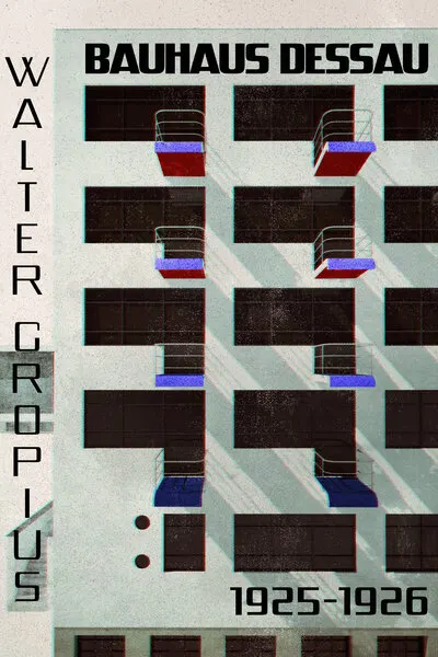 Modernist Building Facade, wall art by Rosana Laiz Blursbyai