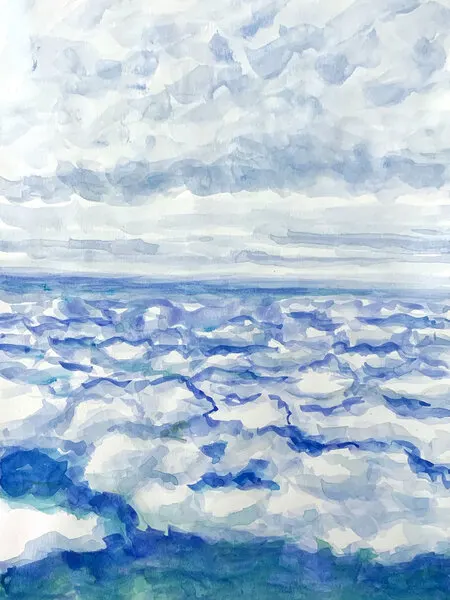 Above the Blue Ocean, wall art by Pauline Wegman | Key and Sea Creative