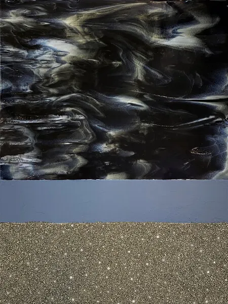 Swirling Midnight Sparkle, wall art by Alyson Storms